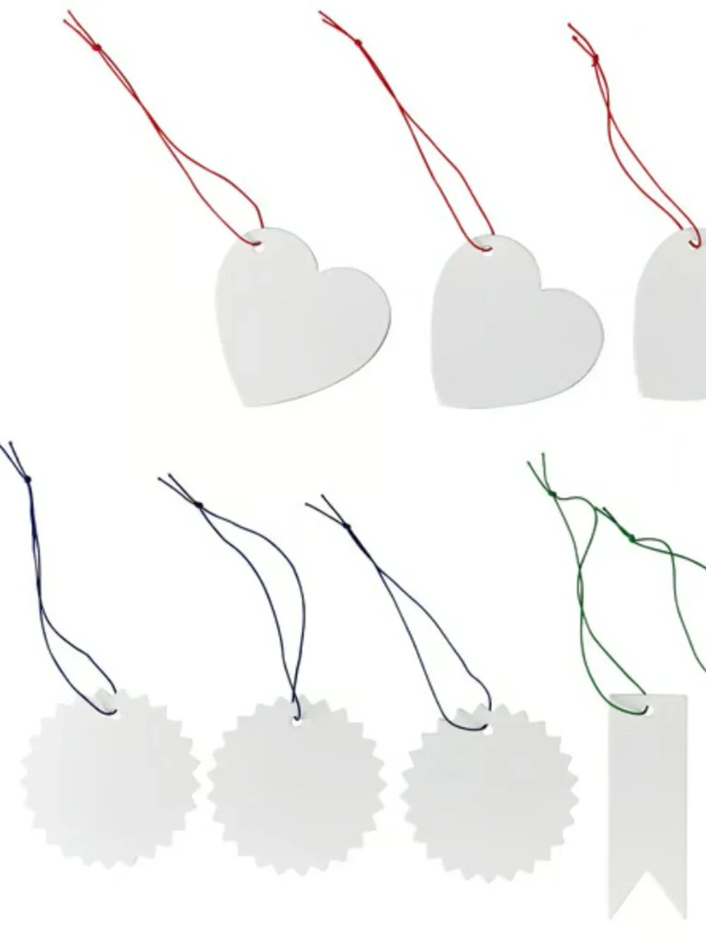 FÖNSTERFIKUS 905.823.86 Label with string, set of 9, white